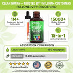 Complejo de Vitaminas B Líquido - Gotas de Vitamina B1, B2, B3, B5, B6, B7, B9, B12, Minerales y Hierbas - Clean Nutra