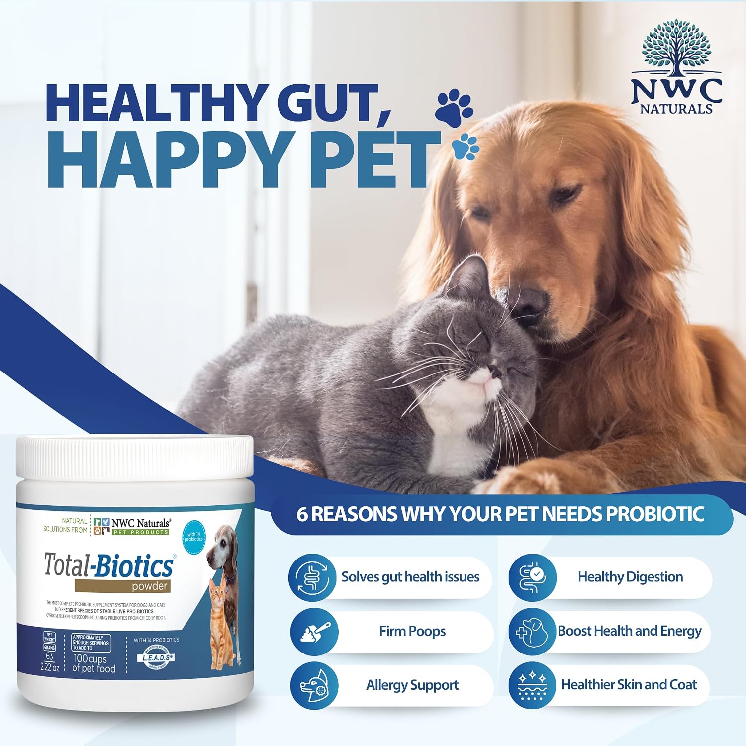 Total-Biotics Probióticos para Perros y Gatos