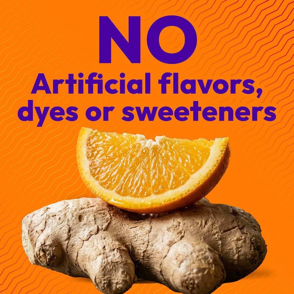 Emergen-C Citrus-Ginger Mezcla Efervescente con Vitamina C, Cúrcuma y Jengibre, 18 Sobres