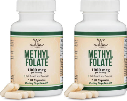 Double Wood Metilfolato 1.000 mcg, 120 – El folato contribuye a reducir el cansancio y la fatiga. – Image 6