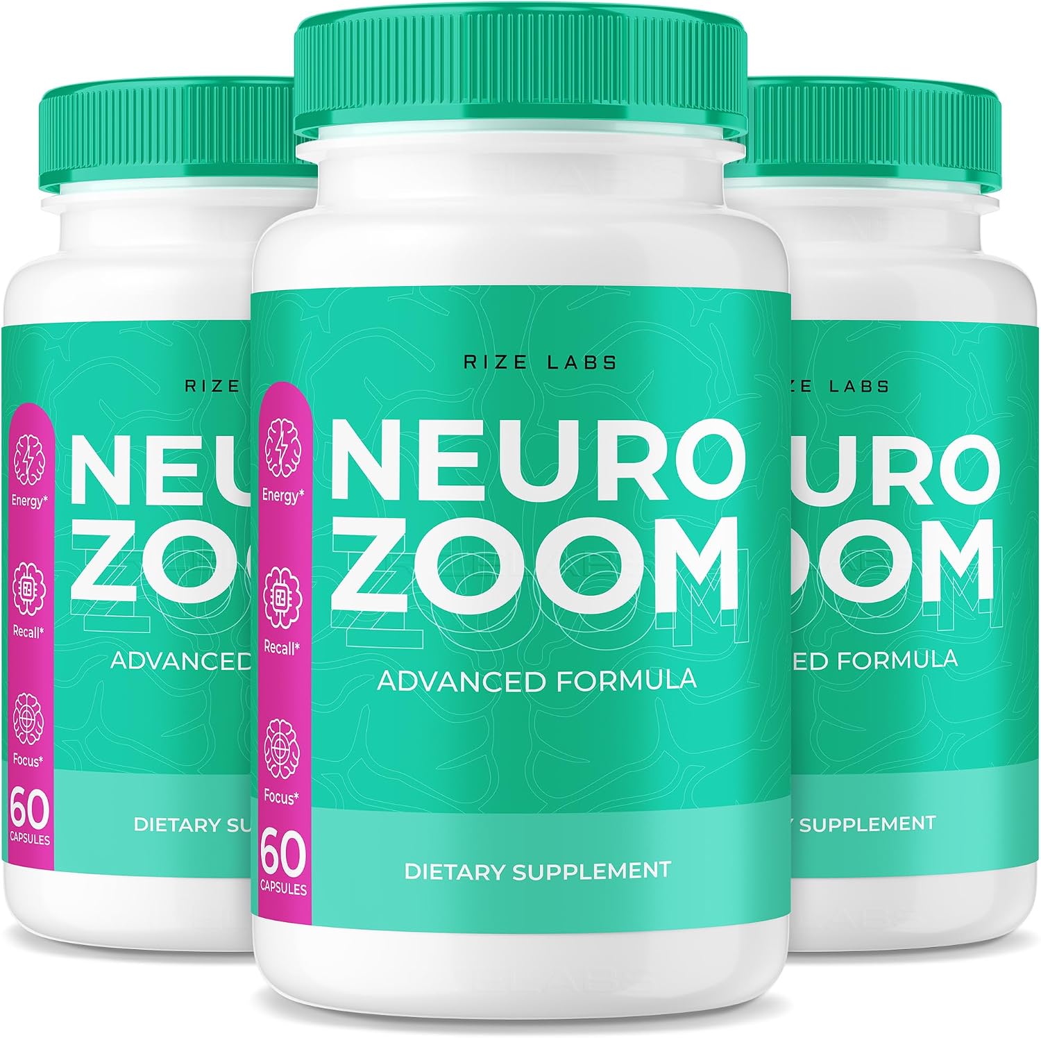 Neuro Zoom (3 Pack) - Suplemento Orgánico para la Memoria y Concentración, 180 Cápsulas