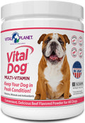 Vital Planet - Multivitamínico en Polvo Vital Dog para Perros, Sabor Carne de Res, 75 g (30 raciones)