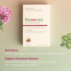 Promensil Perimenopause, Suplemento para Mujeres con Isoflavonas de Trébol Rojo, Biotina y Vitamina D, 30 Comprimidos