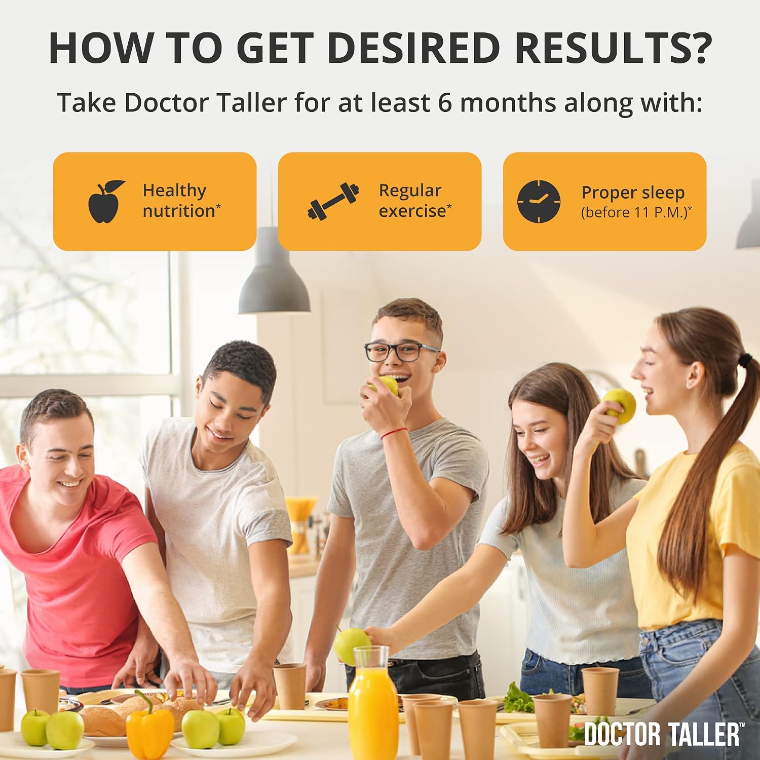 NuBest Doctor Taller Fórmula Premium para la Fortaleza Ósea - Apoya la Inmunidad y el Desarrollo - con Calcio, Vitaminas, Aminoácidos y Hierbas - para Niños (8+) y Adolescentes - Pack de 2 | 2 Meses de Suministro