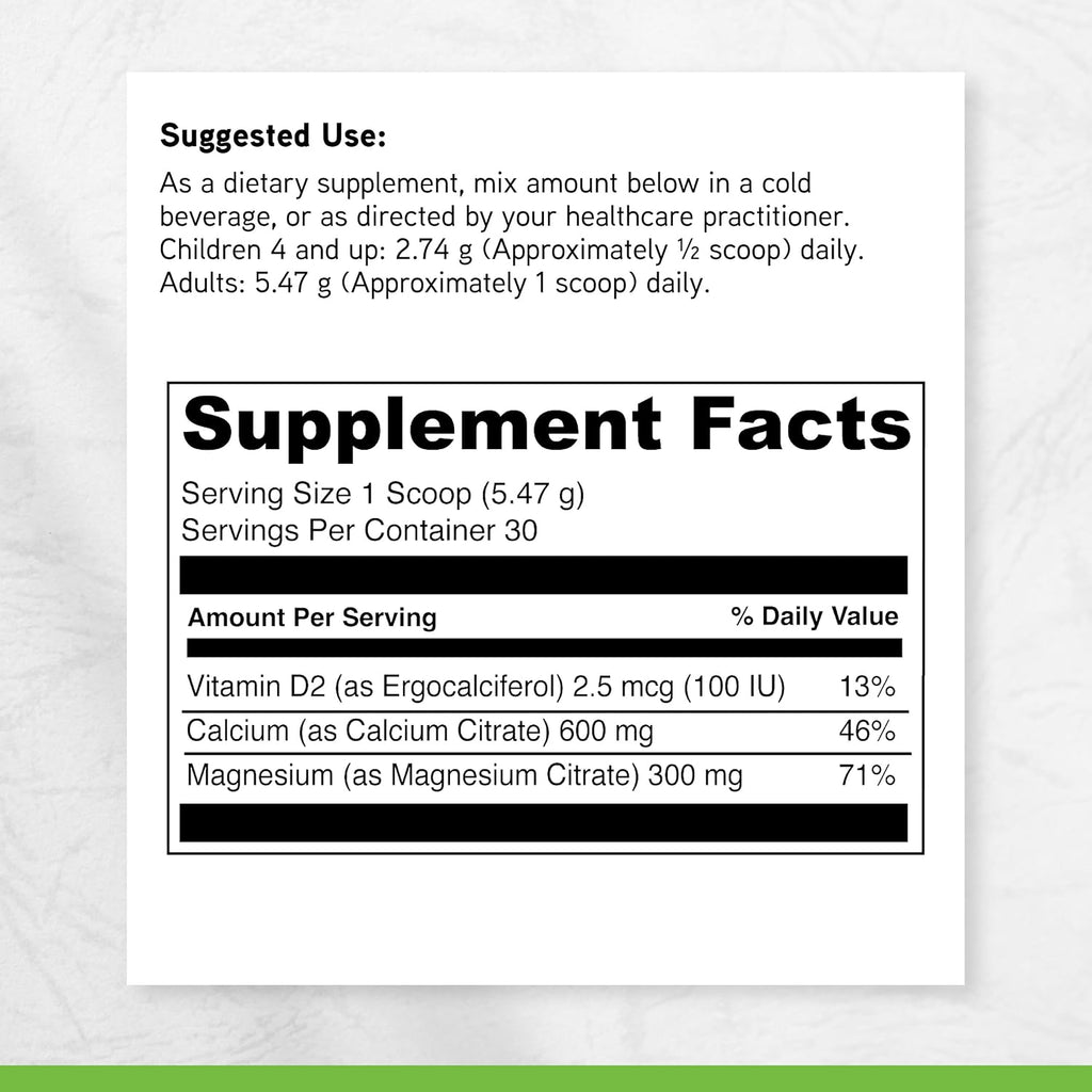 DAVINCI Labs Cal-Mag Citrate Powder — Calcio, Magnesio y Vitamina D2