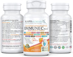 Immune C Plus 14 en 1 – Quercetina 1000mg, Vitamina C 1000mg, Zinc 50mg, Vitamina D3 5000 UI, Selenio, Cobre, Acerola, Jengibre, Rutina, Naranja Amarga, Escaramujo, Equinácea (120 Cápsulas)