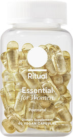 Ritual Postnatal Multivitamin for Women - Vitaminas y Minerales Esenciales para Apoyar a Mamá y Bebé en el Posparto y la Lactancia - Colina, Omega-3 DHA - Menta - 60 Cápsulas - 30 Dosis