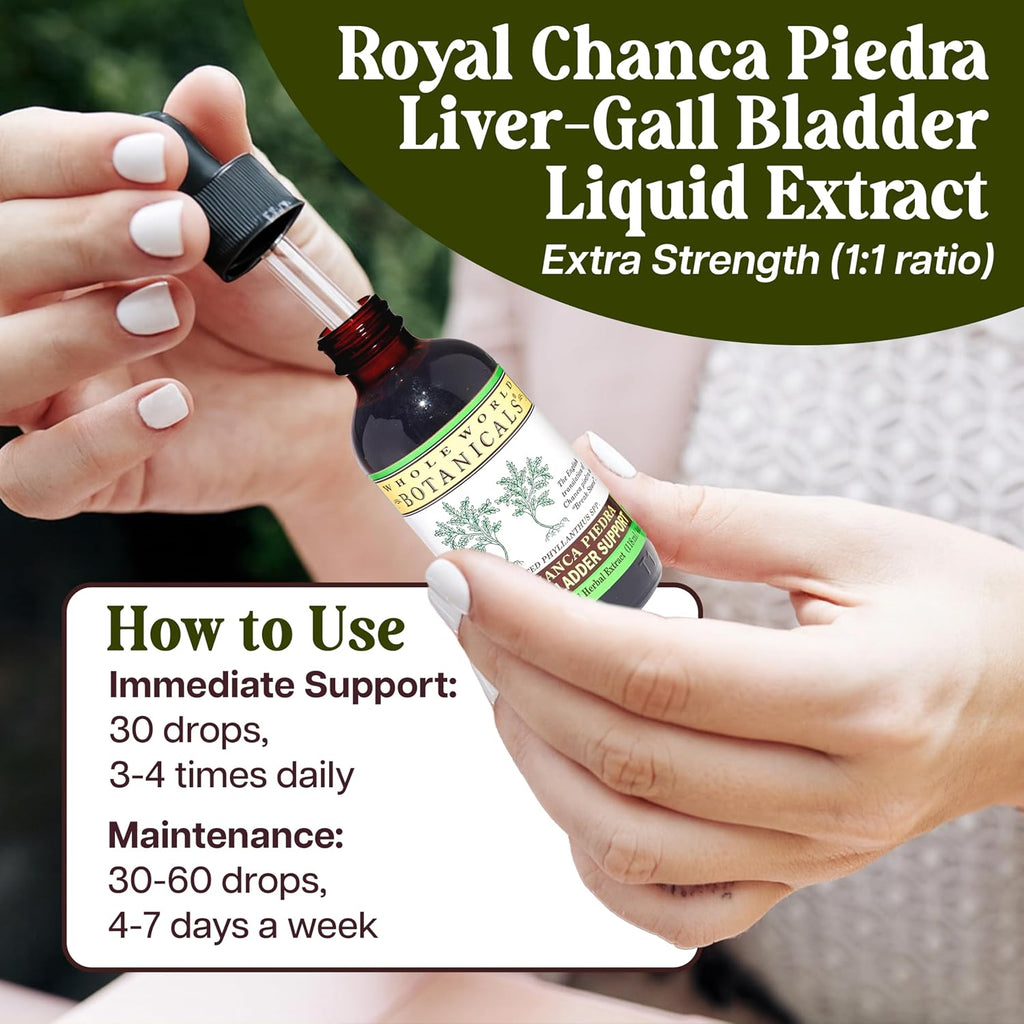 Whole World Botanicals Royal Chanca Piedra – Extracto Líquido 4 oz – Apoyo Hepático y Vesícula