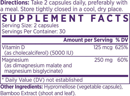 NAOMI Activated Vitamin D3 5000 IU + Magnesium 250mg - Apoya la Salud Ósea, Inmunidad y Relajación Muscular – Image 2