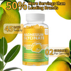 Gominolas de Magnesio Glicinato 1000mg - Sin Azúcar, con Vitamina D, B6, CoQ10, Potasio y Calcio - 90 Gominolas Sabor Frambuesa Natural