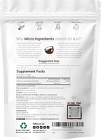 Micro Ingredients Vitamina D3 10.000 UI + K2 MK-7 200 mcg, 180 Cápsulas Blandas con Aceite de Coco Virgen