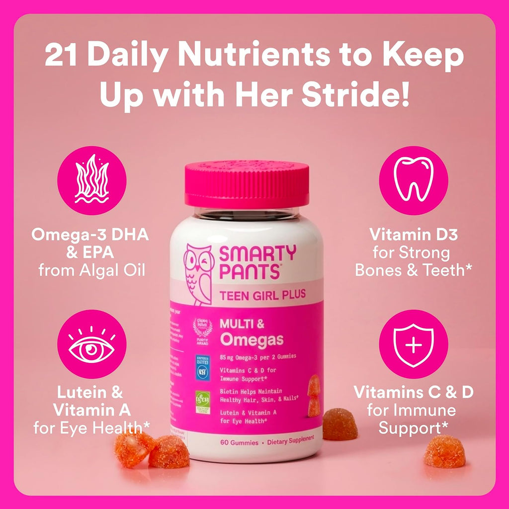 SmartyPants Teen Girl Multivitamin Gummies - 60 Gominolas (30 Días)
