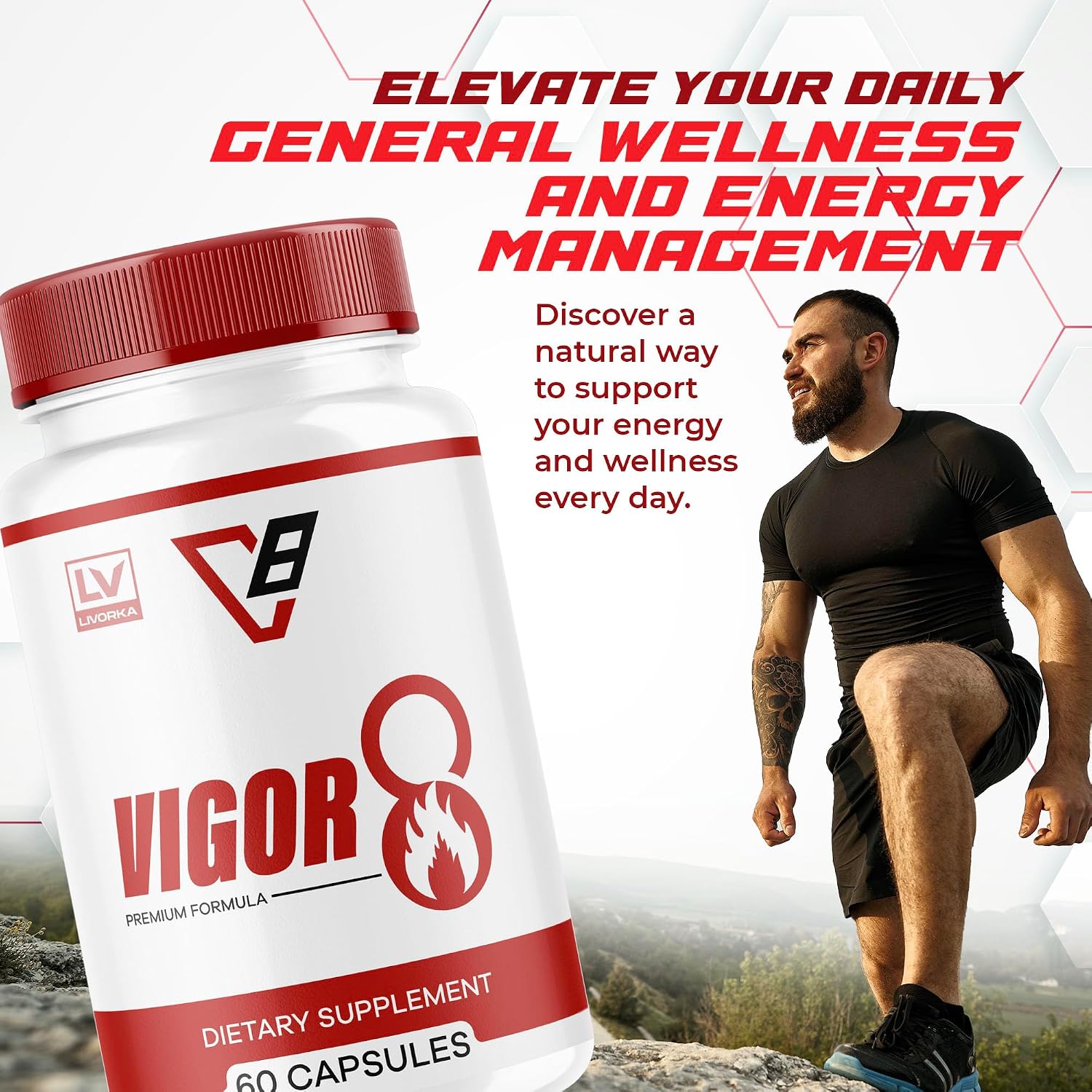 (5 Pack) Vigor 8 For Men, Vigor 8 Pills For Men, Vigor 8 Force For Men, Vigor8 Pills, Vigor 8 Pills, Vigor 8 Premium Formula, Vigor8 Male Pills, Vigor 8 Male Supplement, 300 Capsules for 5 Months