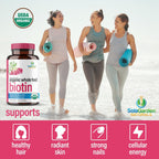 Biotina Orgánica Vegetal 5000 mcg - 60 Cápsulas - SolaGarden Naturals