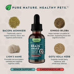 Animal Essentials Brain Awake Fórmula de Apoyo Cognitivo para Perros y Gatos, 30 ml