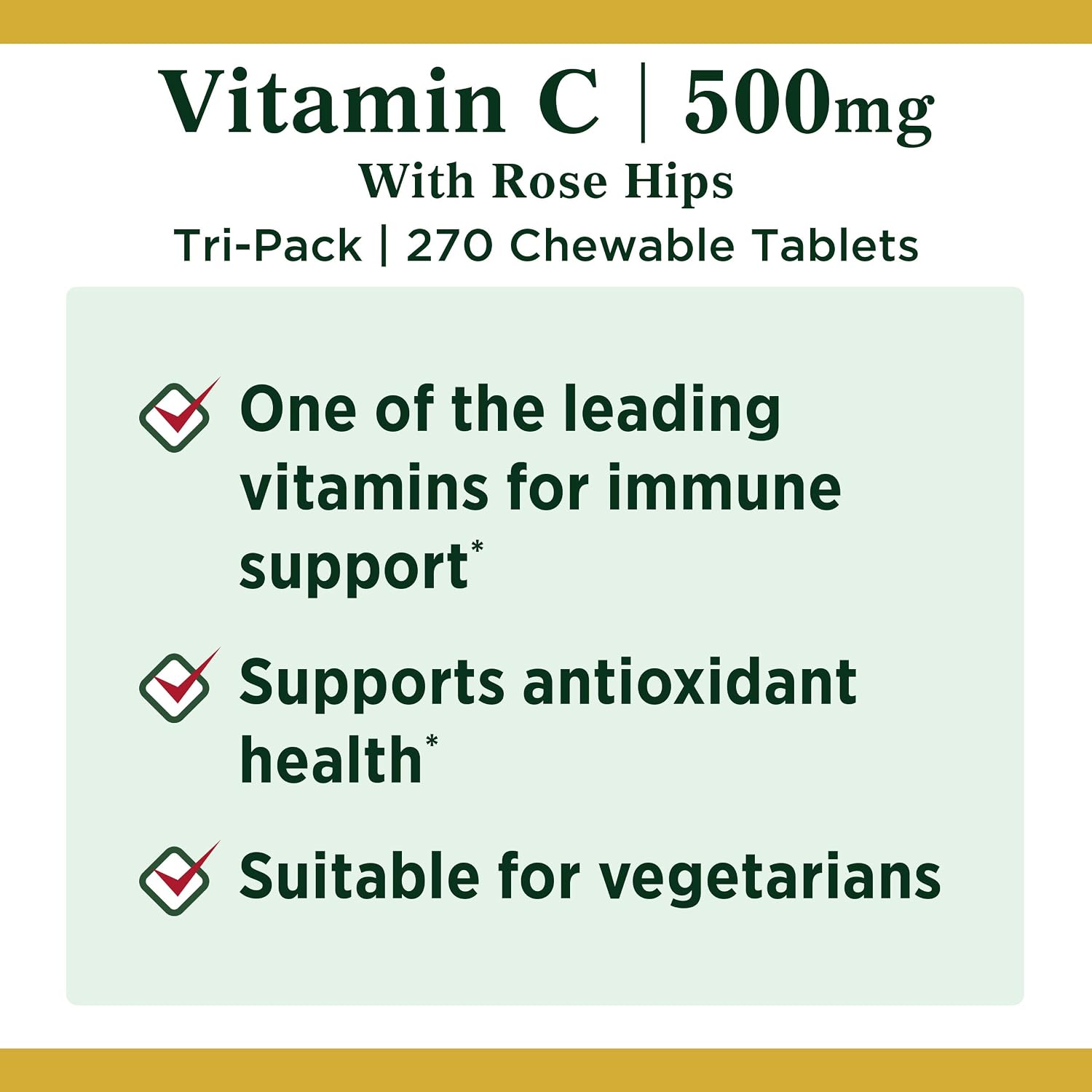 Nature's Bounty Vitamina C con Escaramujo, 500 mg, 270 Comprimidos