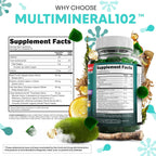 Gominolas de Sea Moss Multiminerales - Aceite de Semilla Negra, Ashwagandha, Saúco - Sabor Manzana Verde