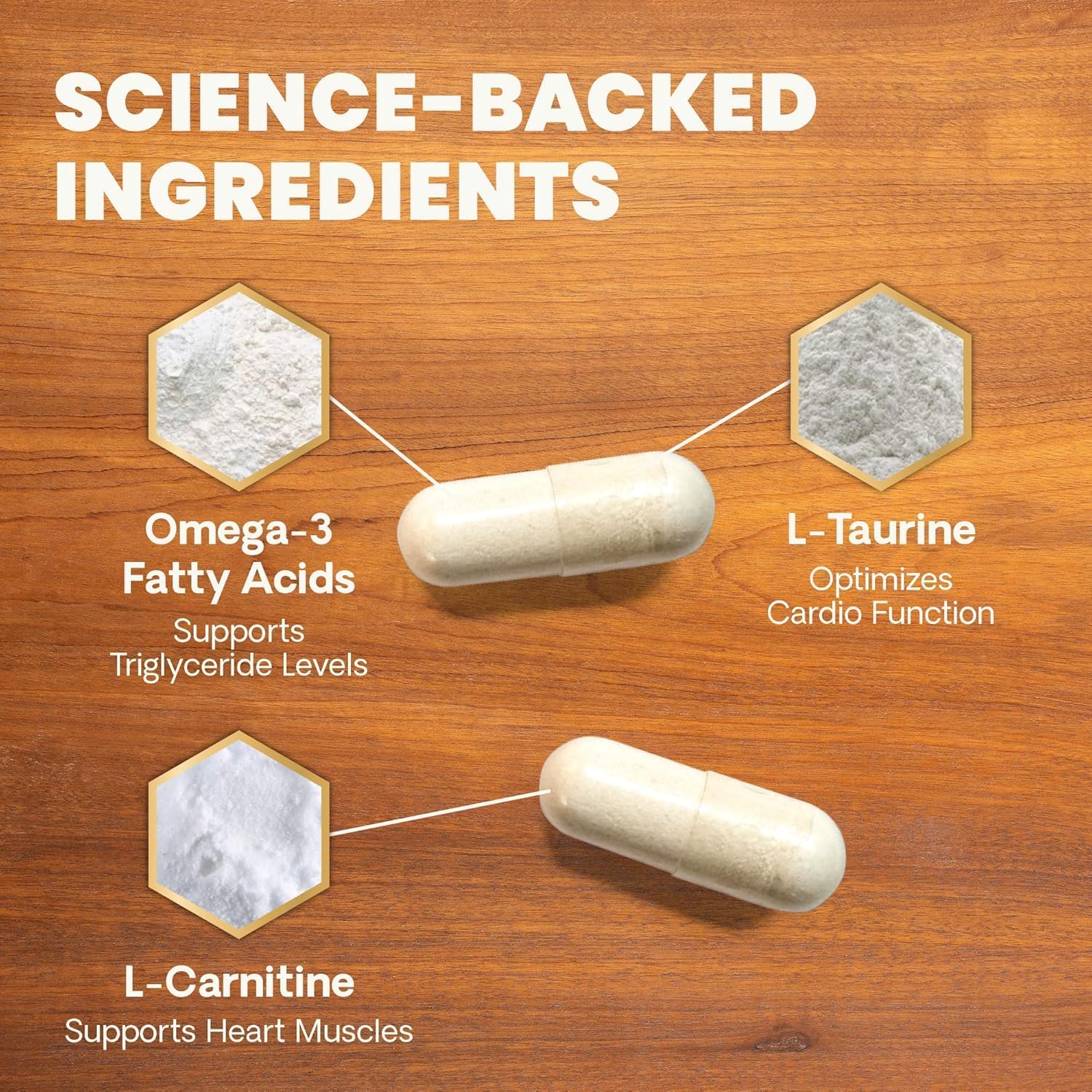 VetriScience Omega Healthy Heart - Suplemento cardíaco con Taurina y Omega-3 para Perros y Gatos, 90 Cápsulas