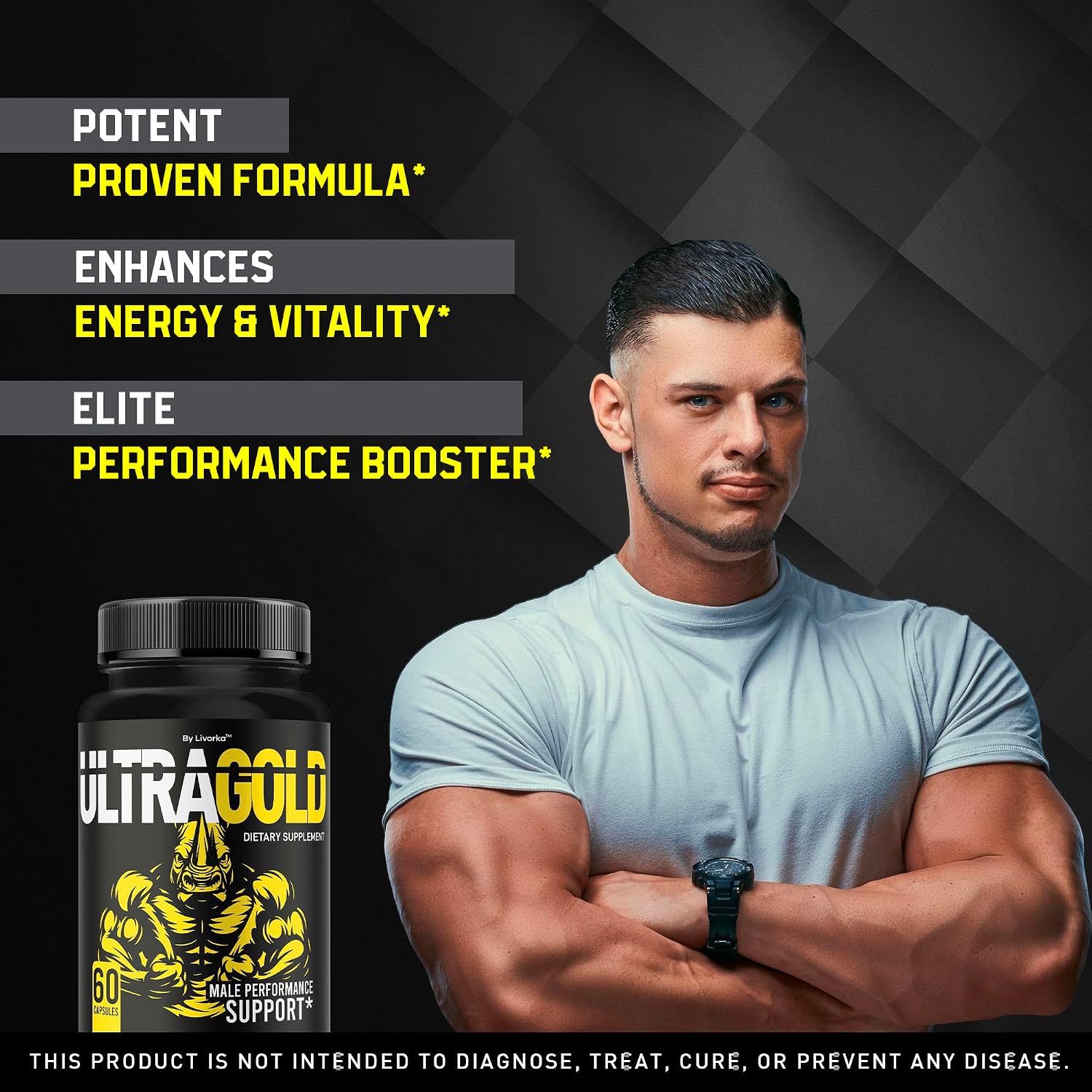 Ultra Gold Cápsulas - Multivitamínico para Hombres, Fórmula Avanzada (60 Cápsulas)
