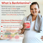 Complejo de Vitamina B1 y Vitaminas B Metiladas - Gomitas con Benfotiamina, Tiamina, Inositol, L-metilfolato y Metil B12 - 120 Gomitas