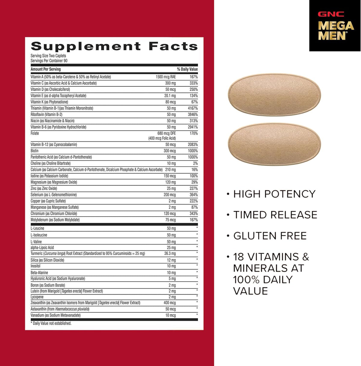 GNC Mega Men Sport Multivitamínico para Hombres, 180 Comprimidos – Image 8