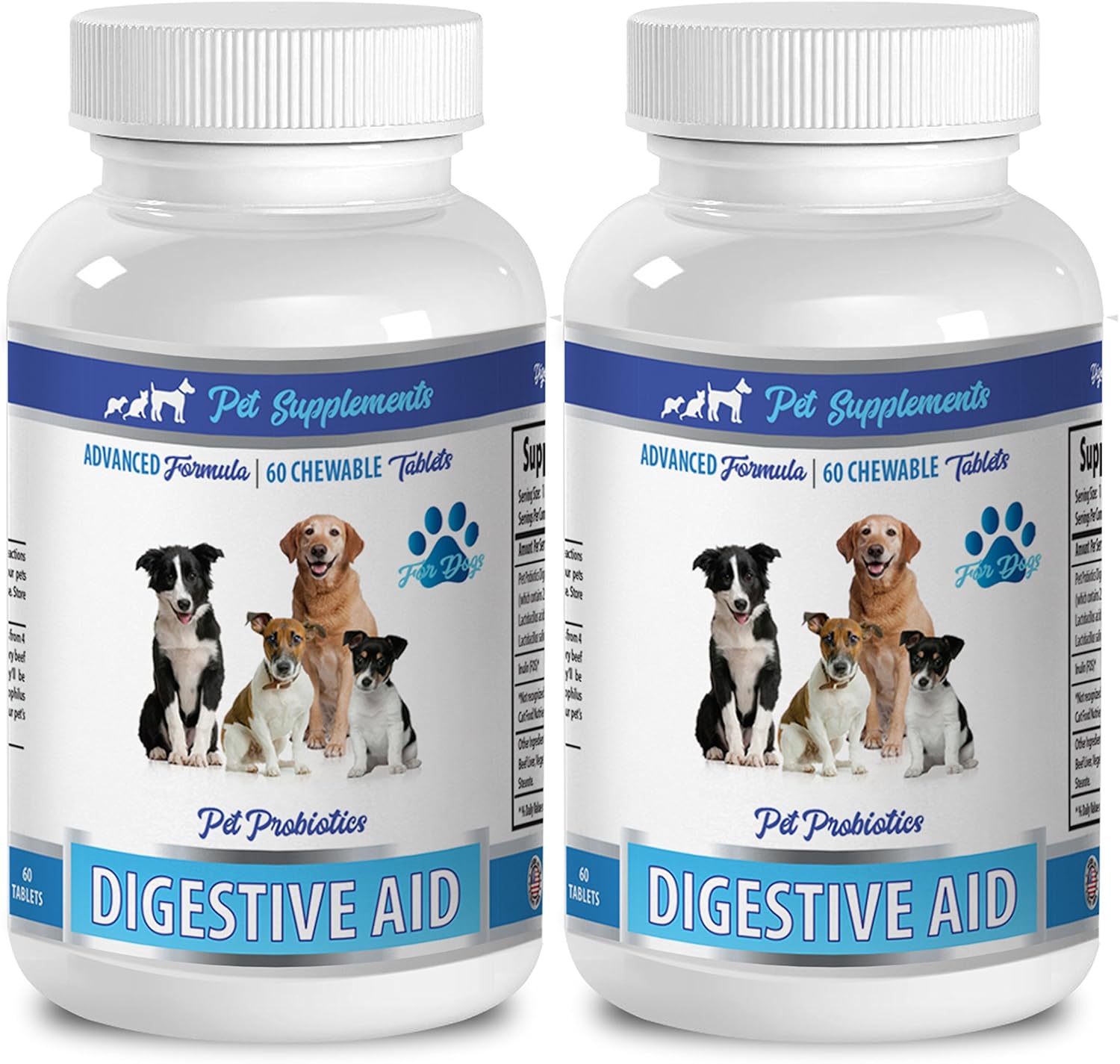 Probióticos para Perros con Prebióticos - 120 Cápsulas