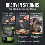Dog Weight Gainer con Probióticos - Suplemento para Ganar Peso y Músculo en Perros - 90 Dosis - Sabor Queso y Bacon