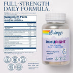 SOLARAY Immufight Maximum Daily Defense, All Day Immune Support, Vitamin C, Vitamin D, Zinc, Probiotics, Monolaurin, Acerola & More, Vegan & Gluten Free, 30 Servings, 90 VegCaps