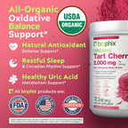 biophix Polvo de Cereza Ácida Orgánica Extracto 20:1 - 350 g (12.3 oz) - Superalimento Natural - Sin Azúcar Añadido - Vegano
