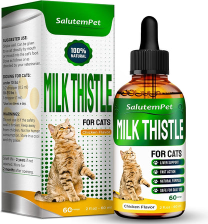 SalutemPet Cat Kidney Support - Cardo – Ingrediente principal: cardo mariano (333 mg por dosis) – Image 1