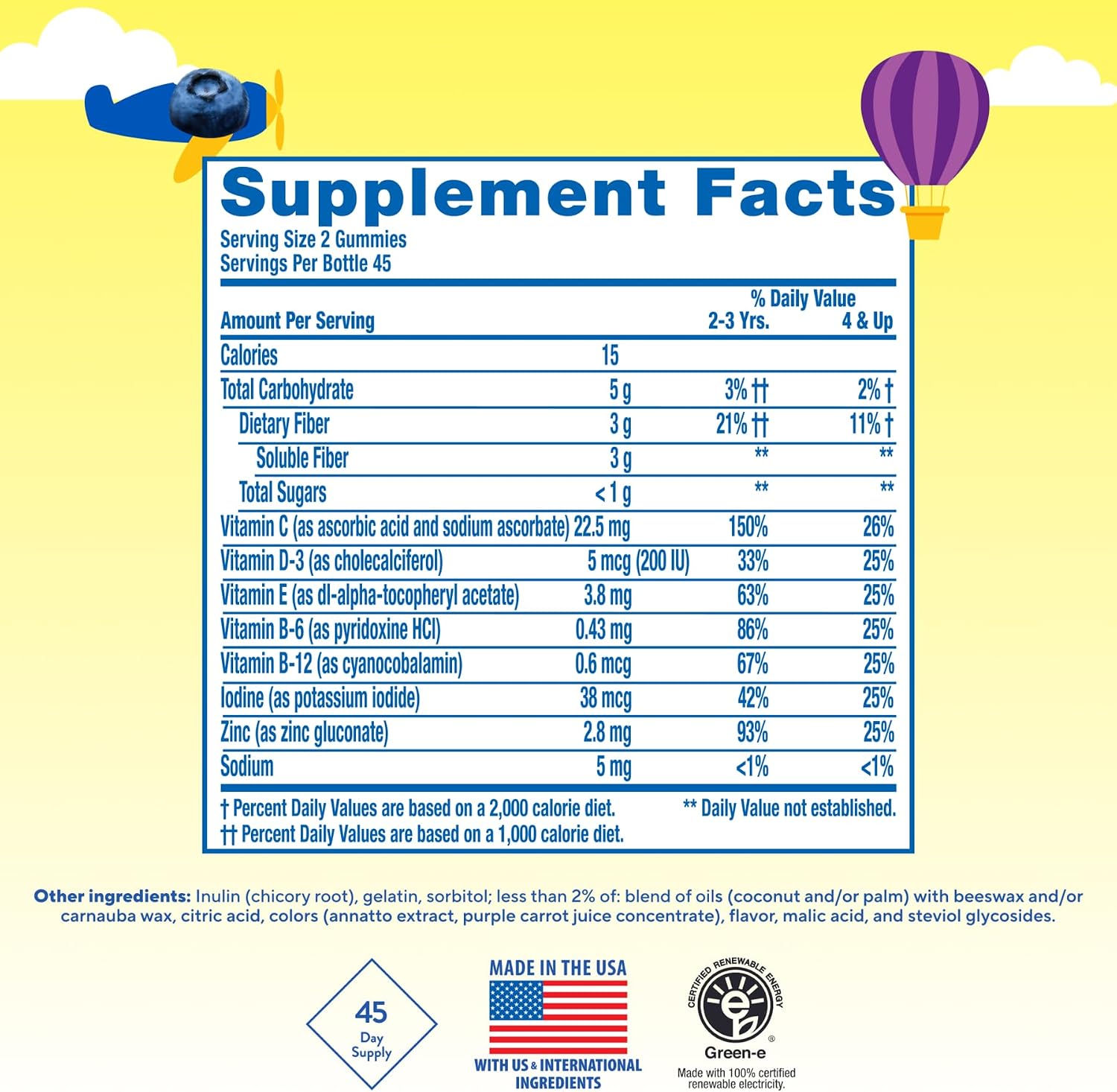 L'il Critters Multivitamin Gummies para niños - 90 gominolas - con vitaminas B, C, D, E - sabores variados - sin gluten ni lácteos - complemento digestivo