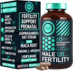 Suplemento de Fertilidad para Hombres - Maca, Ashwagandha, Zinc - Wild Fuel (120 Cápsulas)