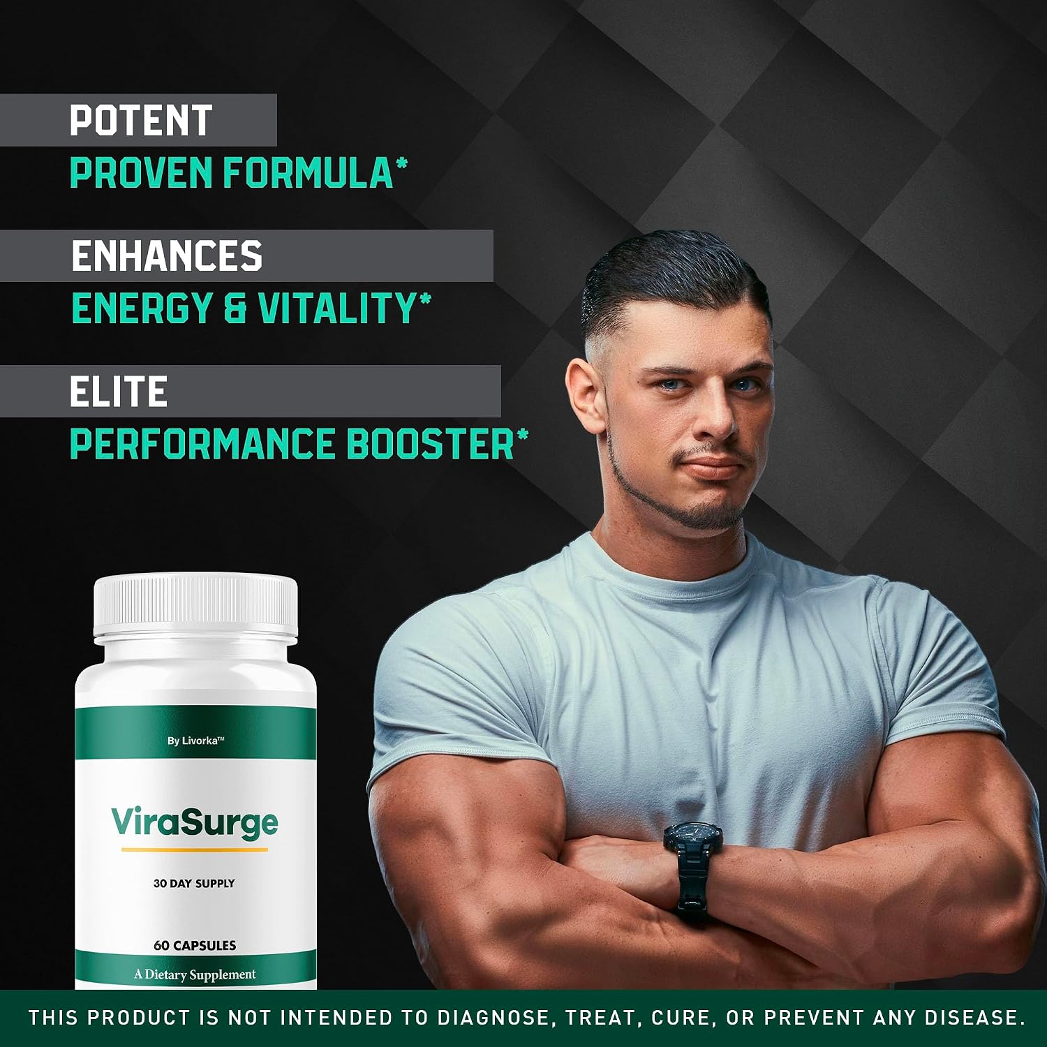 ViraSurge Pills (2 Paquetes) - Suplemento para Hombres, Fórmula Avanzada con Ingredientes Naturales, 120 Cápsulas