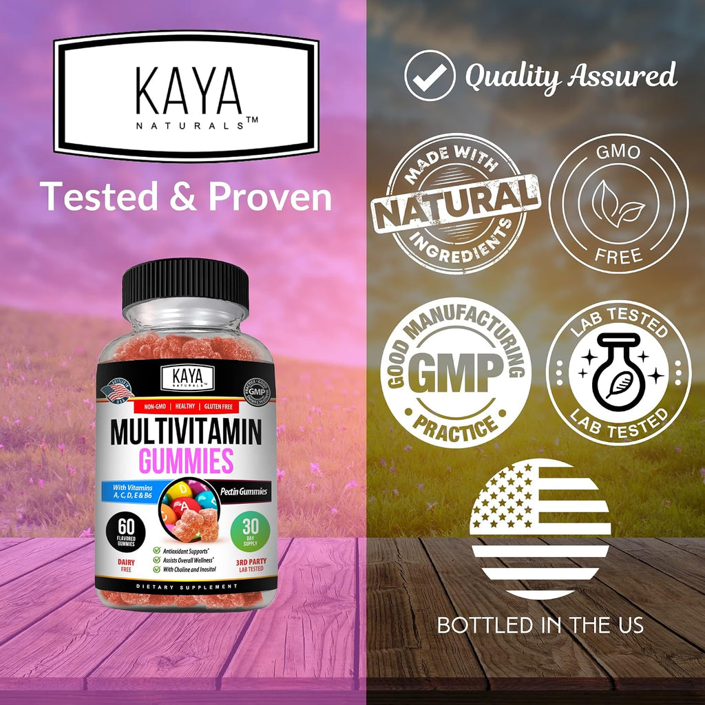 Kaya Naturals Adult Multi Vitamin Gummy - 60 Gominolas Multivitamínicas para Adultos