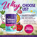 Multivitamínico Líquido Infantil con Vitaminas, Fibra y Extractos de Frutas y Verduras - 887 ml