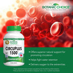 Botanic Choice CircuPlus 1500 - Suplemento para la circulación y salud cardiovascular (90 cápsulas)