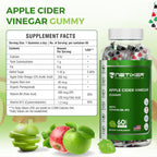 nETiXER Gominolas de Vinagre de Manzana – 350mg, con Vitamina B9 y B12 – Veganas – 60 Gominolas