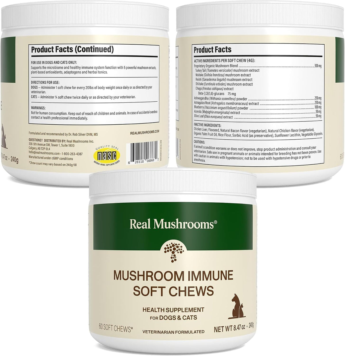 Real Mushroom Immune Pet Chews – 60 – Shiitake: contiene lentinano, un beta-glucano con efectos inmunomoduladores. – Image 9