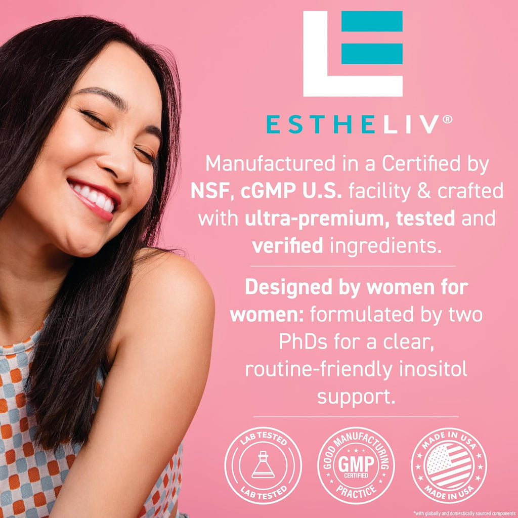 ESTHELIV Myo-Inositol + D-Chiro & PQQ 40:1 - 120 Cápsulas