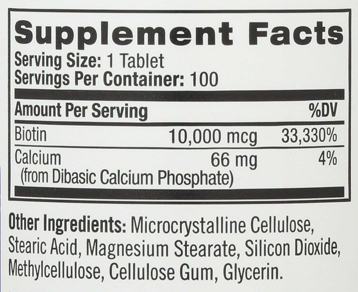 Natrol Biotina 10.000 mcg 100 Comprimidos