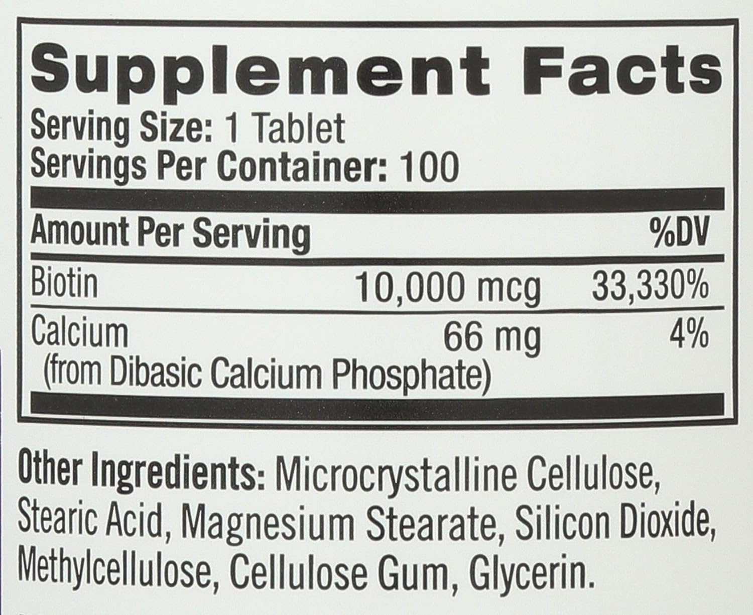 Natrol Biotina Máxima 10000 mcg, 100 comprimidos