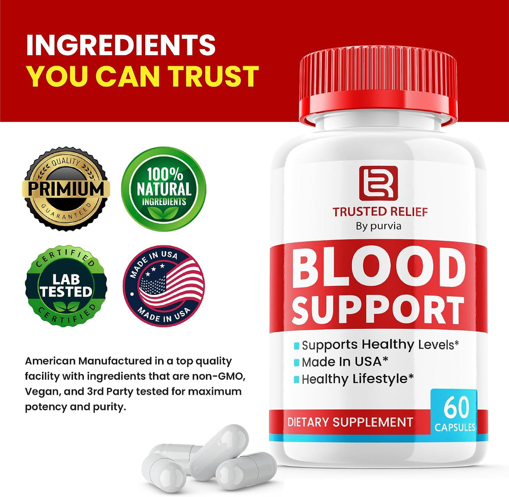 Trusted Relief Blood Support, 60 cápsulas