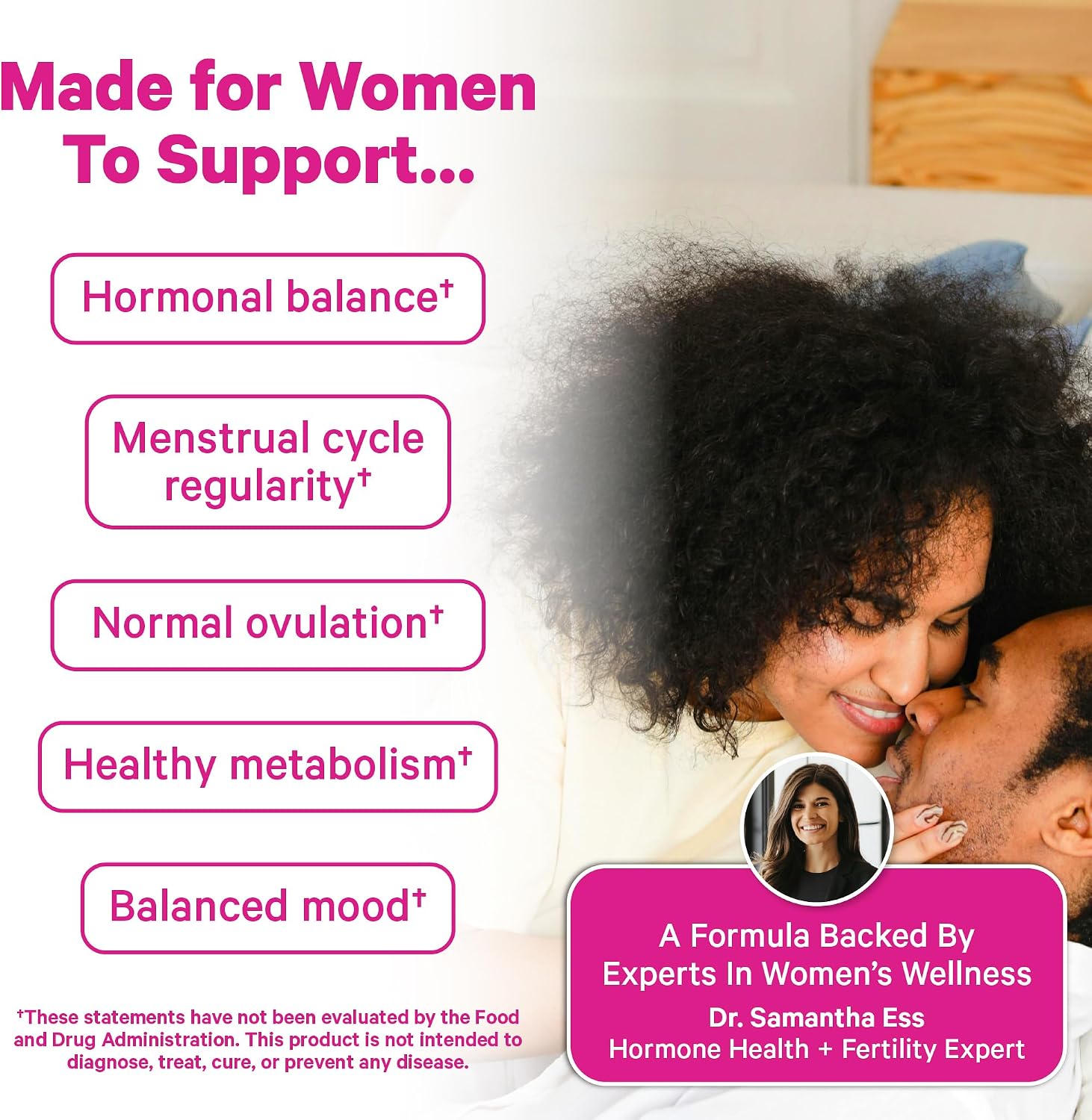 Pink Stork Myo-Inositol y D-Chiro Inositol: Mezcla 3.6:1 para el Equilibrio Hormonal y la Fertilidad - 60 Cápsulas