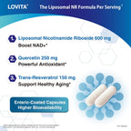 LOVITA Liposomal NR (Nicotinamida Ribósido) 1000 mg con Quercetina y Trans-Resveratrol – 100 Cápsulas Veganas
