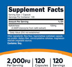 Nutricost Nattokinasa 2,000FU, 120 Cápsulas - Sin Gluten, No-GMO, Vegetariano