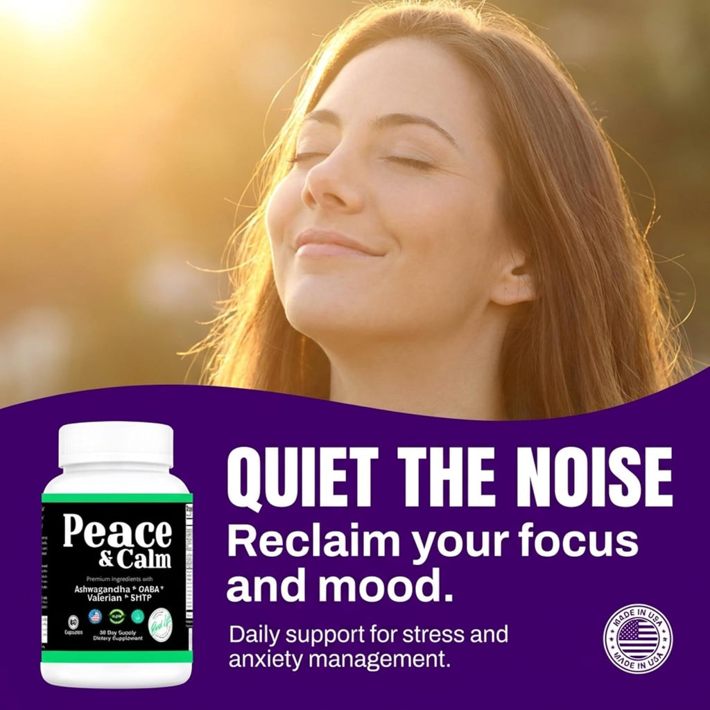 Peace and Calm - Suplemento para el Estrés y la Relajación, 60 Cápsulas