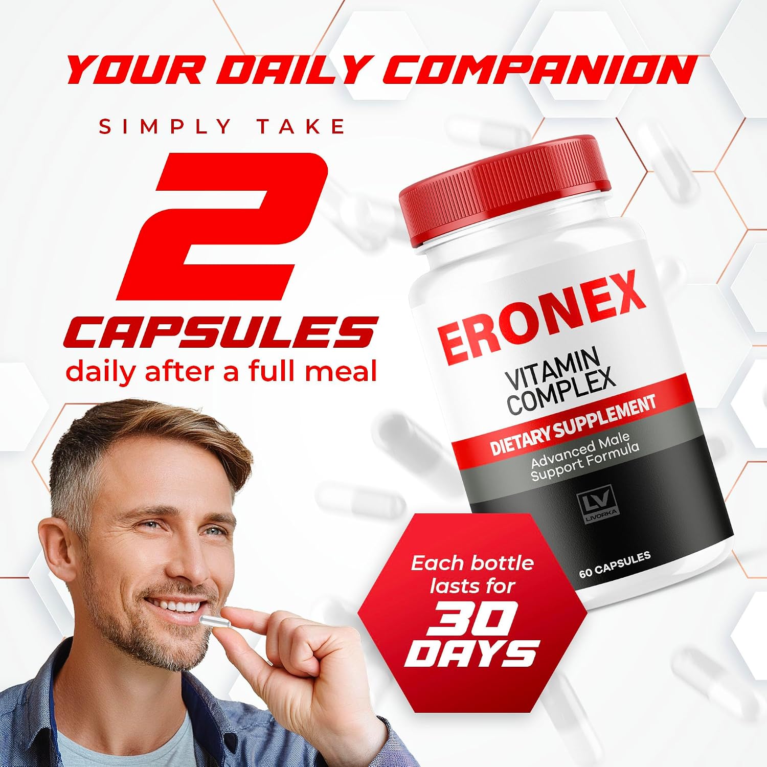 Eronex Complexo Vitamínico - 300 Cápsulas (Suministro para 5 Meses)