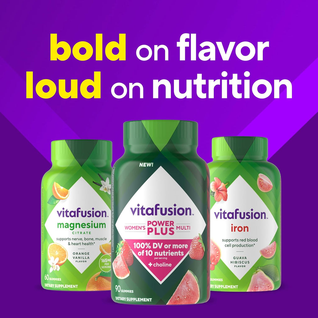 vitafusion Power Plus Multivitamínico para Mujer, Gomitas 90 uds
