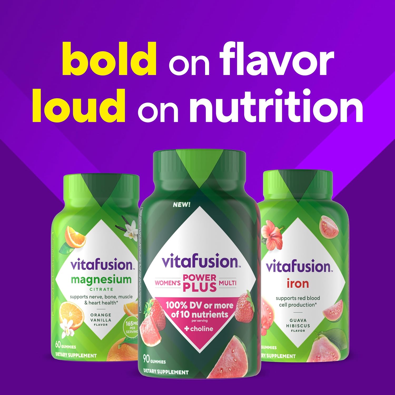 vitafusion Power Plus Multivitamínico para Mujer, Gomitas 90 uds