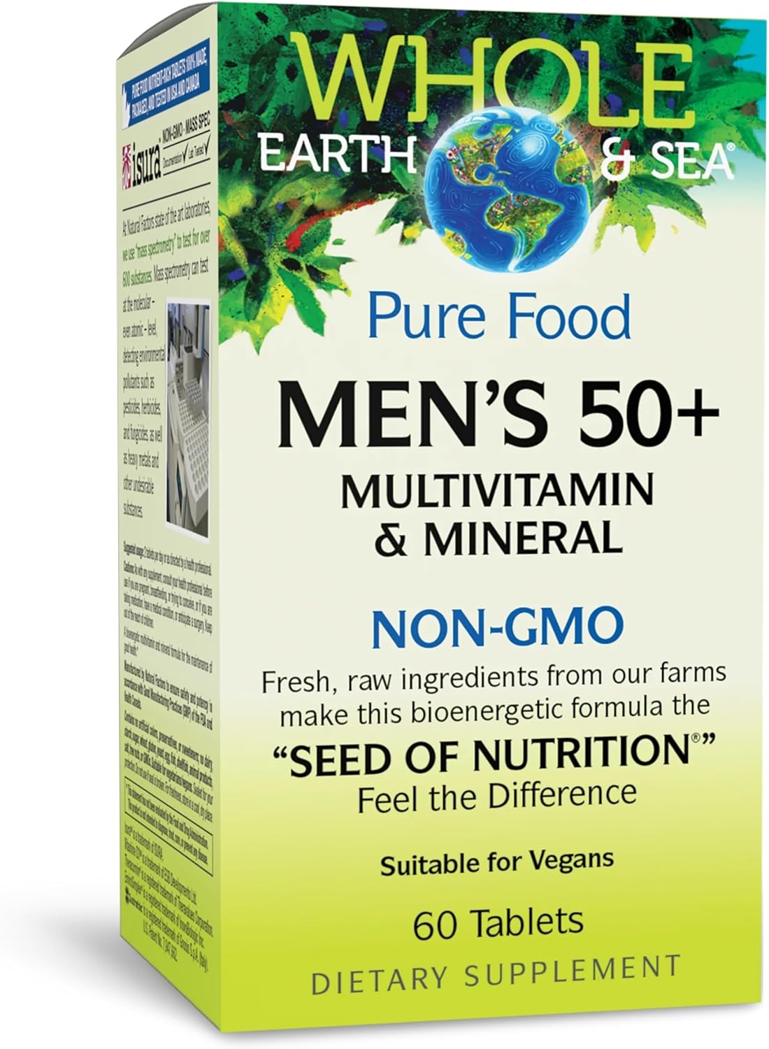 Natural Factors Multivitamínico y Mineral para Hombres 50+, 60 Comprimidos